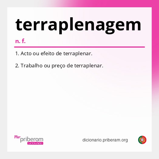 Significado de terraplenagem
