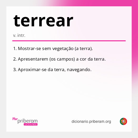 Significado de terrear