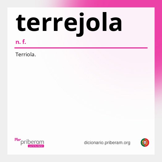 Significado de terrejola