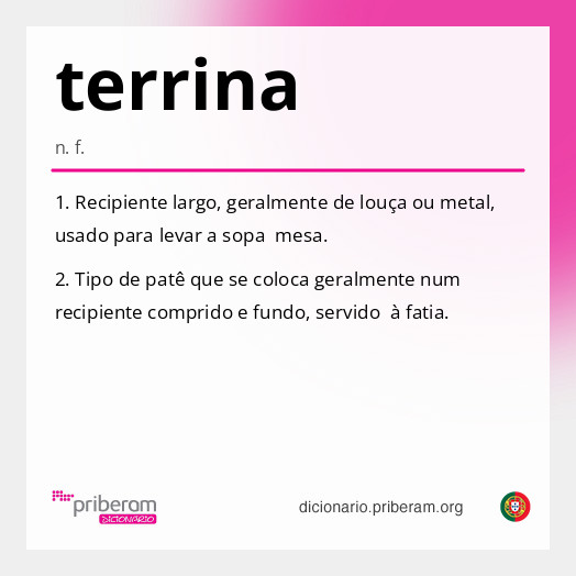 Significado de terrina