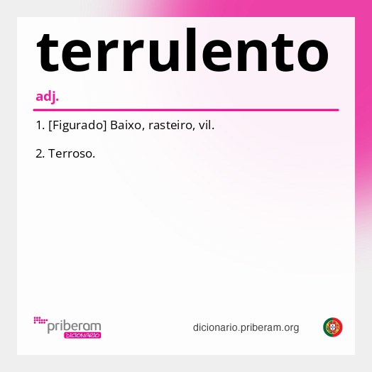 Significado de terrulento