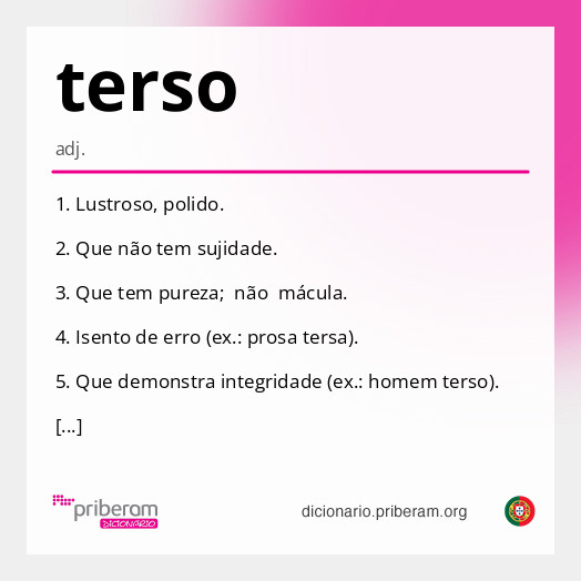 Significado de terso