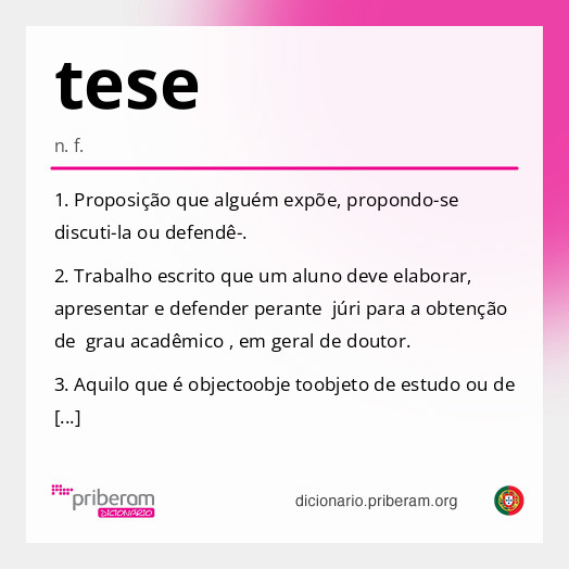Significado de tese