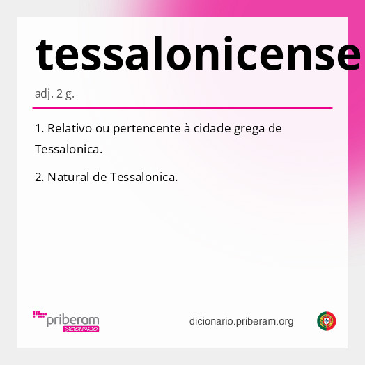 Significado de tessalonicense