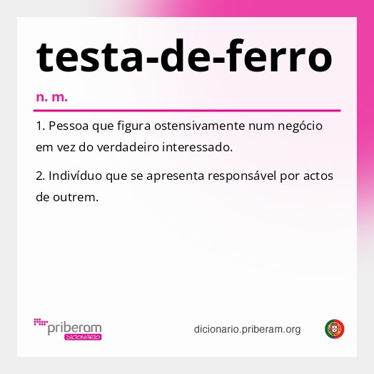 Significado de testa-de-ferro
