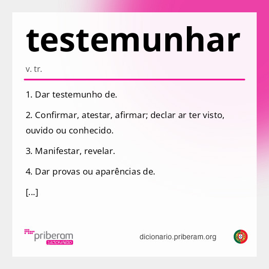 Significado de testemunhar