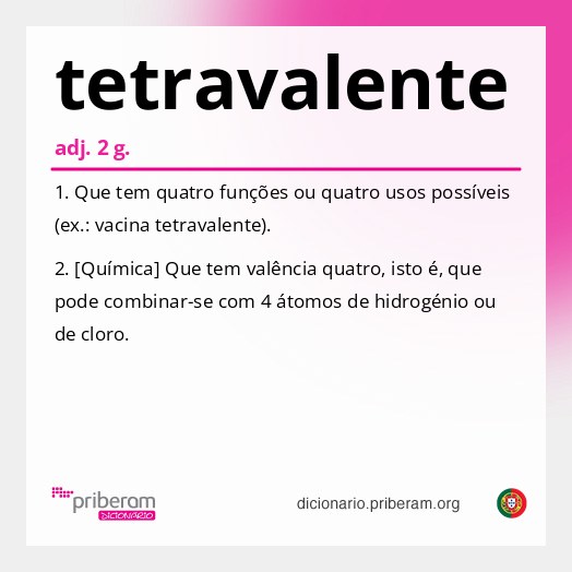 Significado de tetravalente