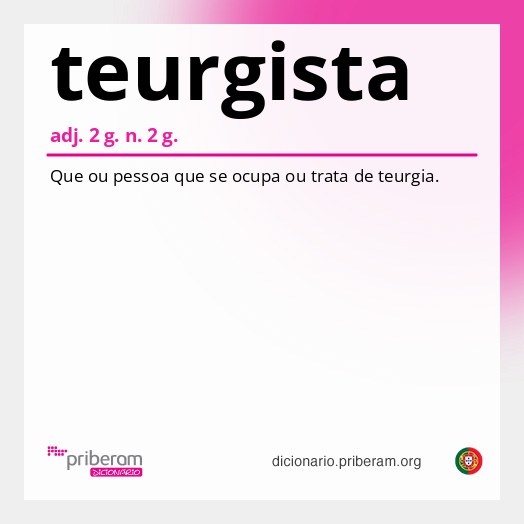Significado de teurgista