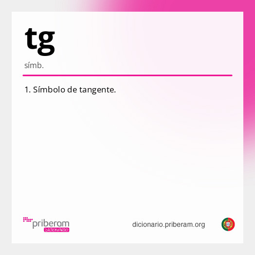 Significado de tg