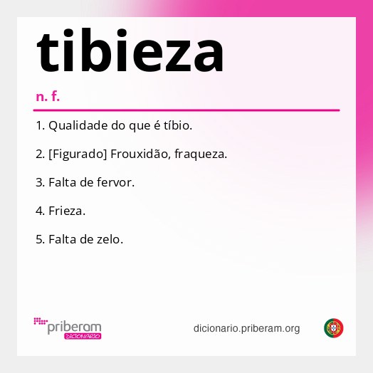 Significado de tibieza