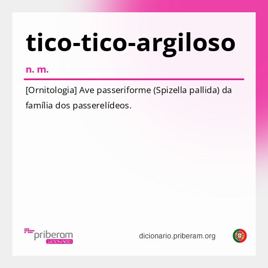 Significado de tico-tico-argiloso