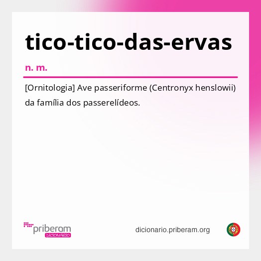 Significado de tico-tico-das-ervas