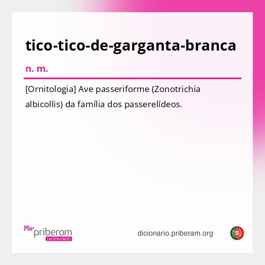 Significado de tico-tico-de-garganta-branca