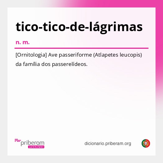 Significado de tico-tico-de-lágrimas
