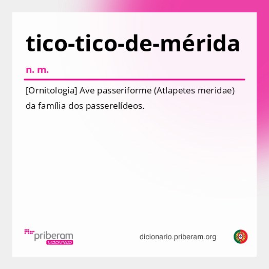 Significado de tico-tico-de-mérida