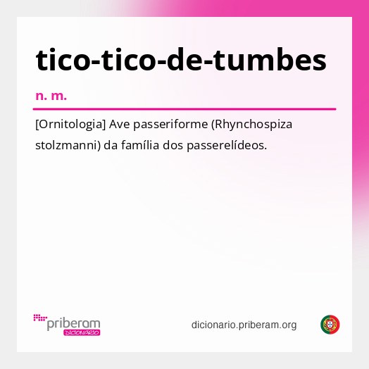 Significado de tico-tico-de-tumbes