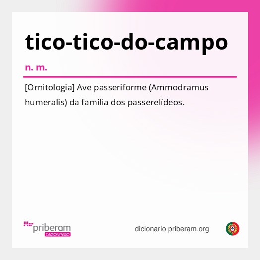 Significado de tico-tico-do-campo