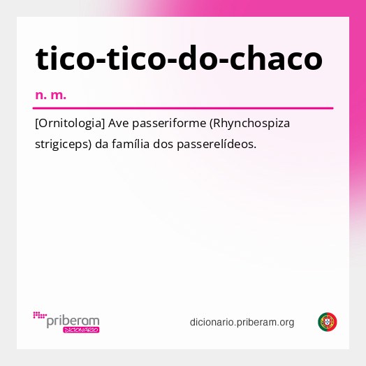 Significado de tico-tico-do-chaco