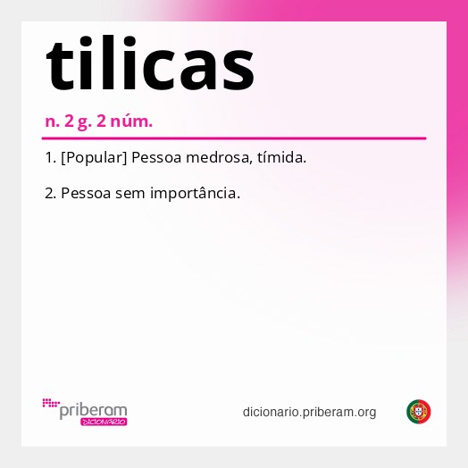Significado de tilicas