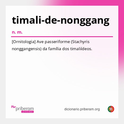 Significado de timali-de-nonggang