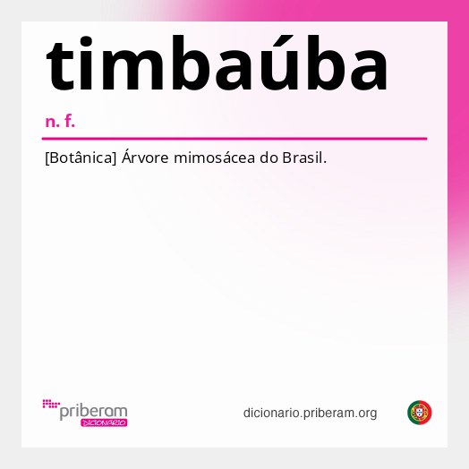 Significado de timbaúba