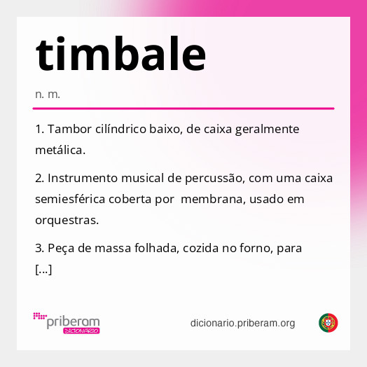 Significado de timbale