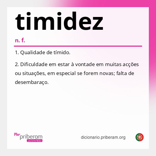 Significado de timidez