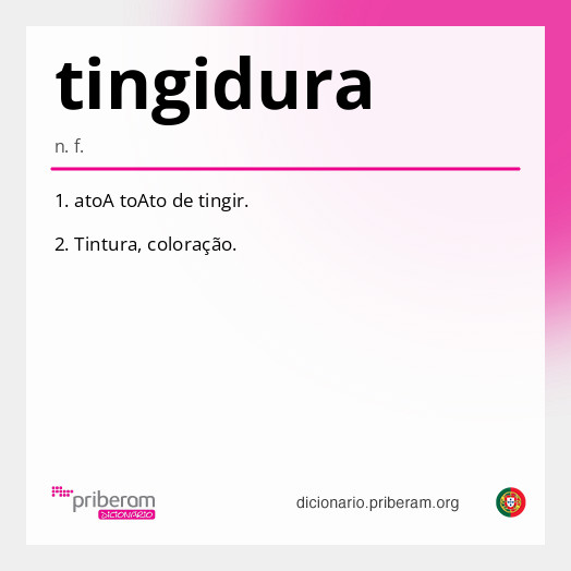Significado de tingidura