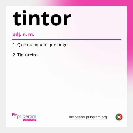 Significado de tintor