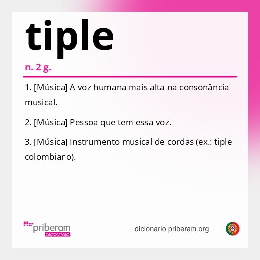 Significado de tiple