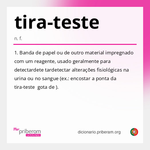 Significado de tira-teste