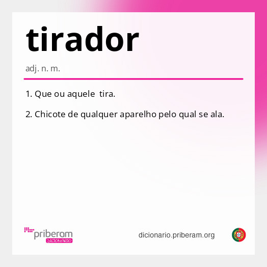 Significado de tirador