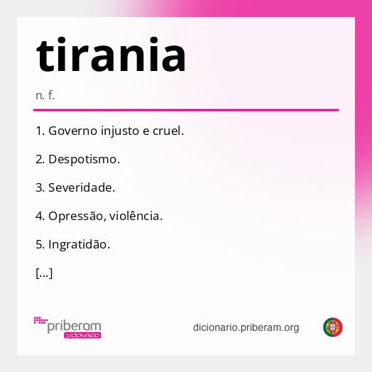 Significado de tirania