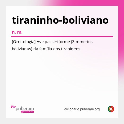 Significado de tiraninho-boliviano