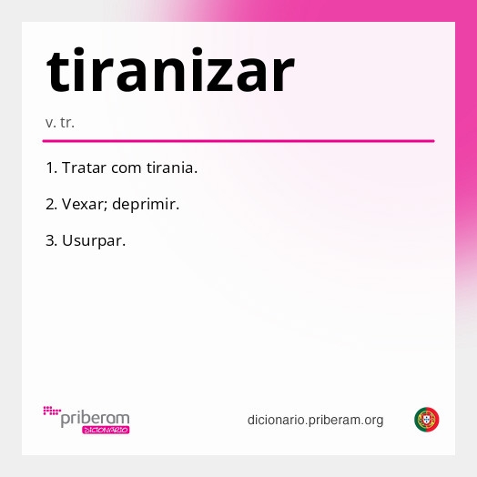 Significado de tiranizar