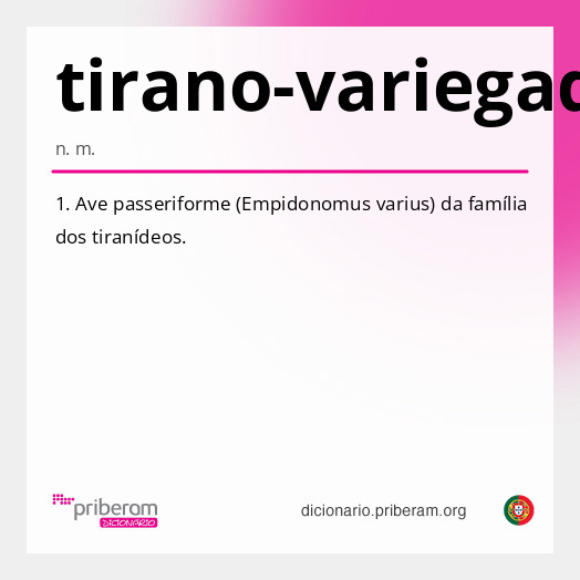 Significado de tirano-variegado