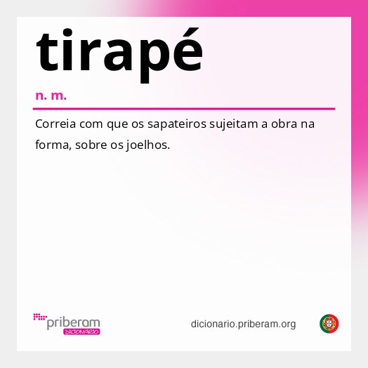 Significado de tirapé