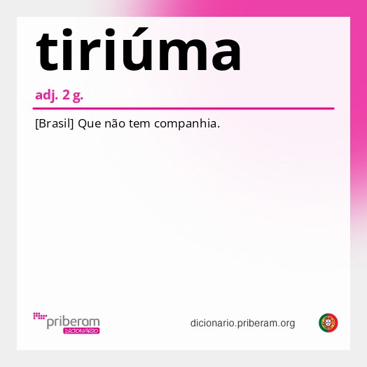 Significado de tiriúma
