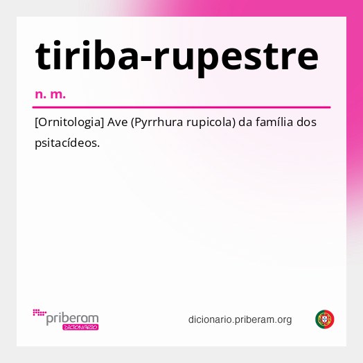 Significado de tiriba-rupestre