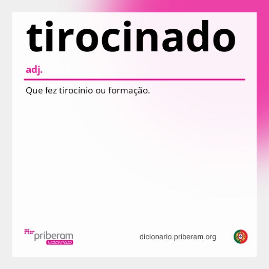 Significado de tirocinado