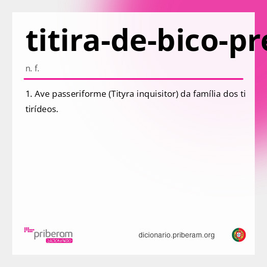 Significado de titira-de-bico-preto