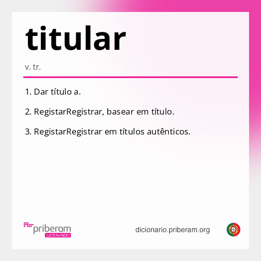 Significado de titular