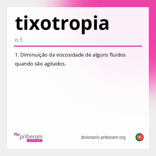 Significado de tixotropia