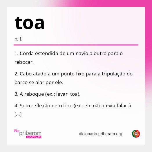 Significado de toa
