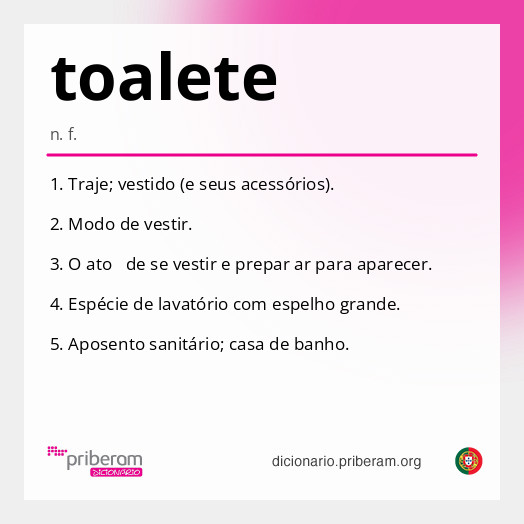 Significado de toalete