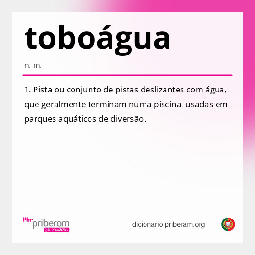 Significado de toboágua