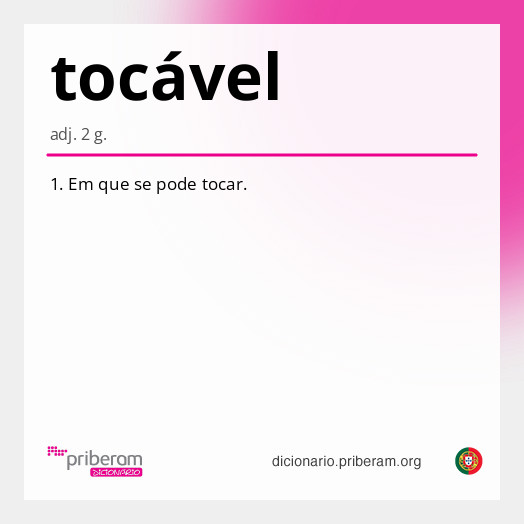 Significado de tocável