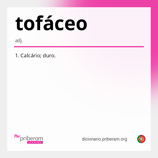 Significado de tofáceo