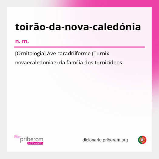 Significado de toirão-da-nova-caledónia