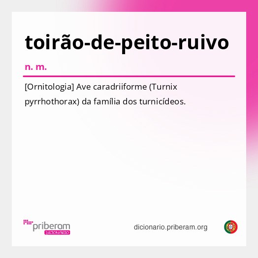 Significado de toirão-de-peito-ruivo